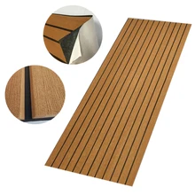 EVA Foam Teak Decking Sheet 60cmX240cm Brown Yacht Marine Carpet Flooring Mat Non Skid Self Adhesive Sea Deck Boat Accessories