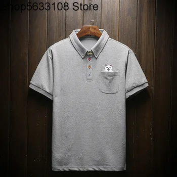 

Spuer Fat Man Fat Large Size Extra Large Size Men's Wear Plus Fat plus Summer Dress Special Body Lapel Short Sleeve Pocket