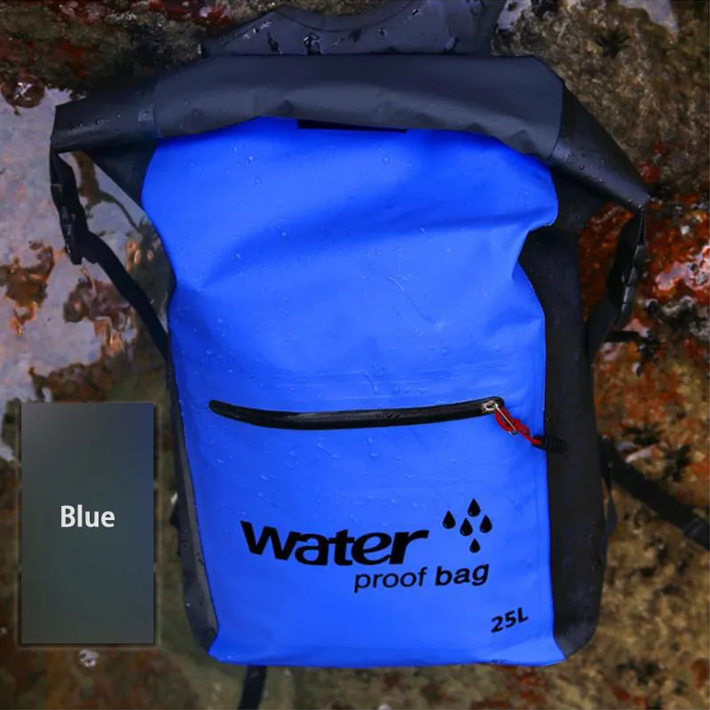 25л ПВХ водонепроницаемый плавательный рюкзак плавающий Кемпинг Треккинг сухая сумка лодка каяк дрейфующий сухой Дайвинг мешок Океанский рюкзак мужской - Цвет: Blue