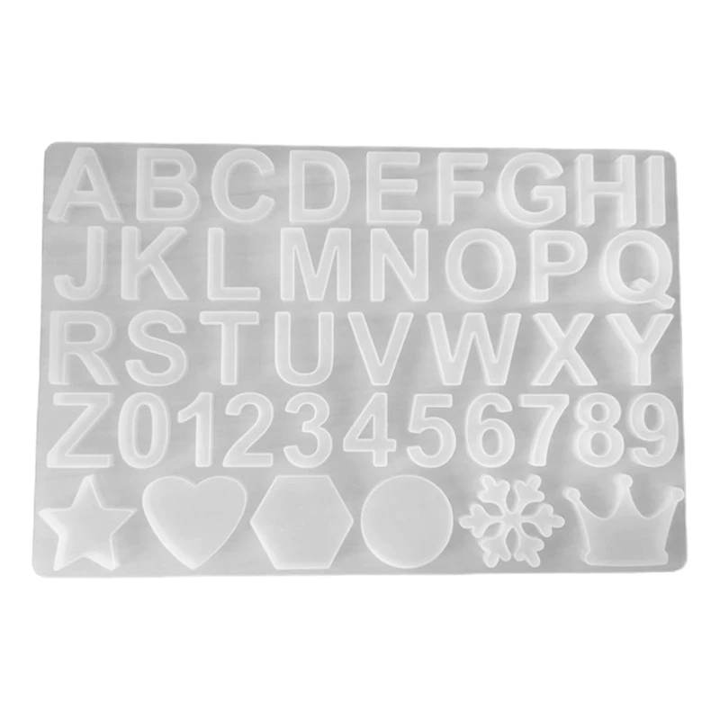 

Crystal Epoxy Resin Mold Alphabet Letter Number Pendant Casting Silicone Mould B95F