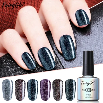 

FairyGlo 10ml Diamond Gel Polish Long Lasting Glitter Nail Gel Polish Need Base Top Coat Soak Off Gel Varnish Nail Art Lacquer