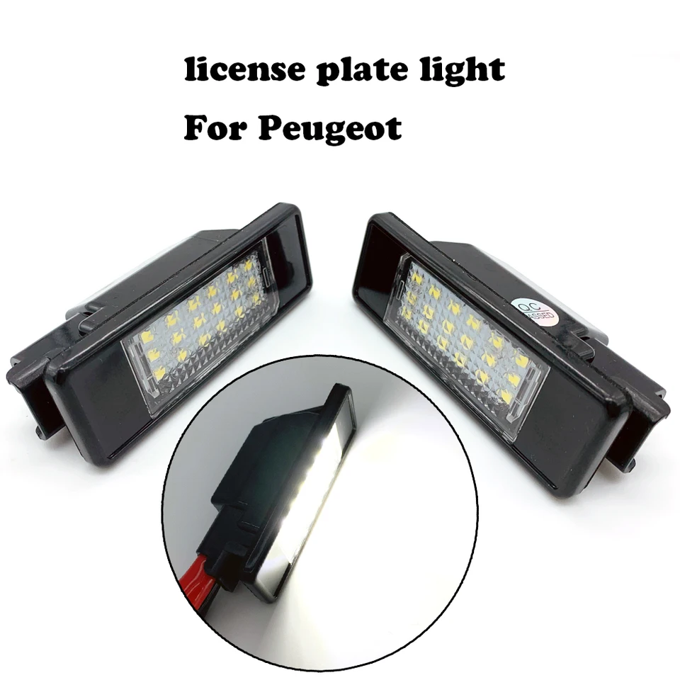 Lampe De Numéro D'immatriculation Pour Peugeot 106 1007 207 307 308 406 407 508 607 Pour Citroën C2 C3 C4 C5 C6 C8 DS3, Lumière De Plaque D' Immatriculation