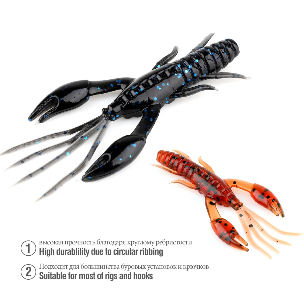 DONQL 20Pcslot Shrimp Soft Fishing Lure Silicone Artificial Jig Swimbait 50mm Bass Wobbler Fishing Tackle Silicone Bait Tool 微信图片_20200318175534 (2)