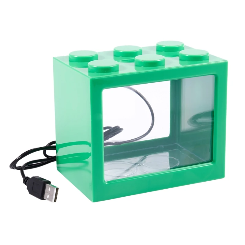 Mini USB LED Lighting Clear Fish Tank Ornament Aquarium Office Desktop Décor