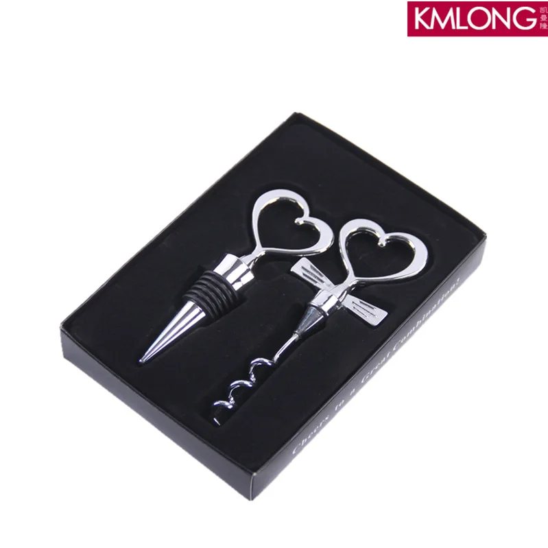 Wine Set Gift Born of a Combination Heart Shape Bottle Opener Creative Wine Bottle Opener Wine Stopper