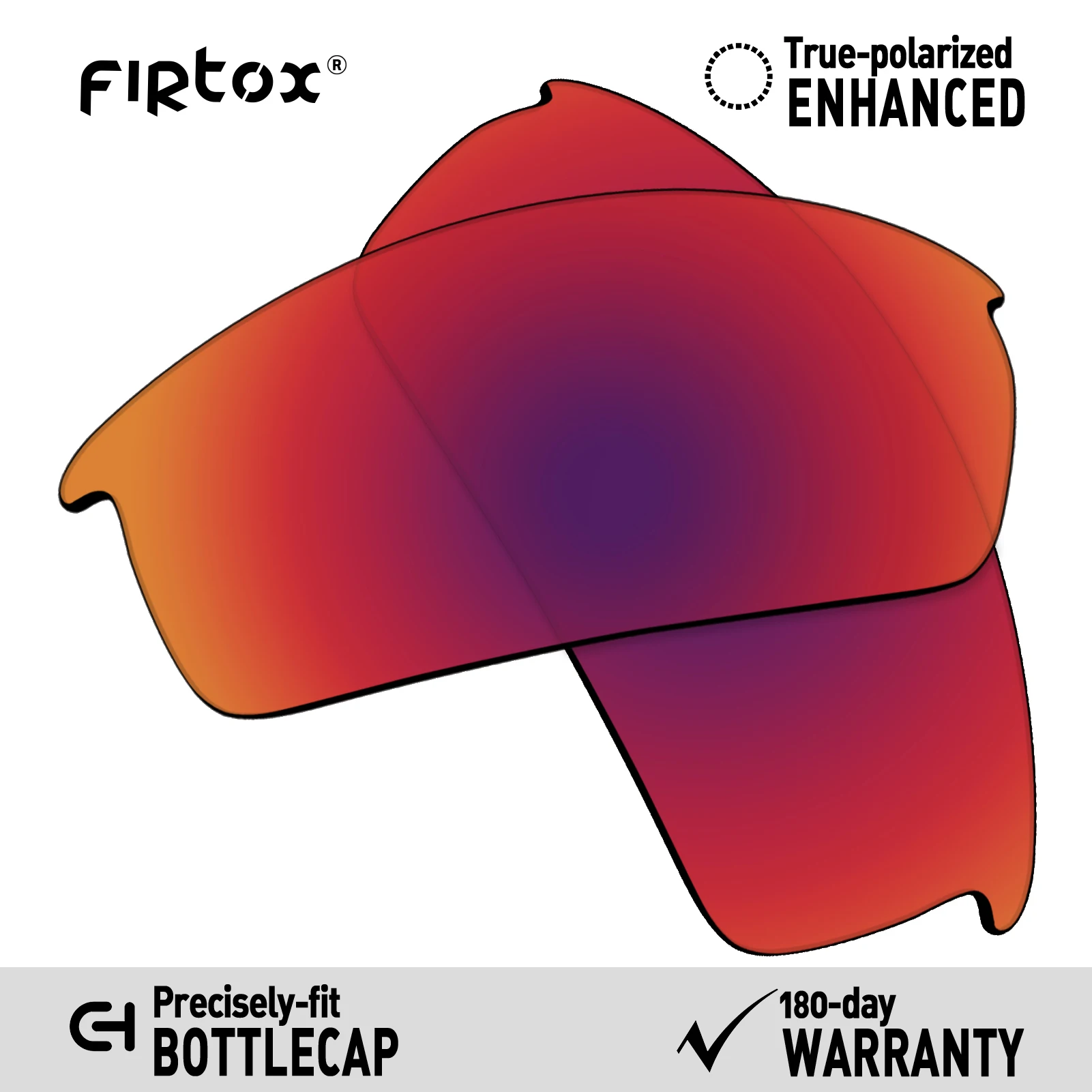 Purple Red Firtox настоящие поляризованные Сменные рассеиватели UV400 для солнцезащитных очков-солнцезащитные очки в стиле Окли Bottlecap(Только Совместимые линзы)-несколько цветов - Цвет линз: Purple Red