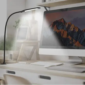 

9W Flexible lampe Flexo LED Desk Lamp Lights 3 Color Temperatures Stepless Dimming Adjustable Architect gooseneck light clamp