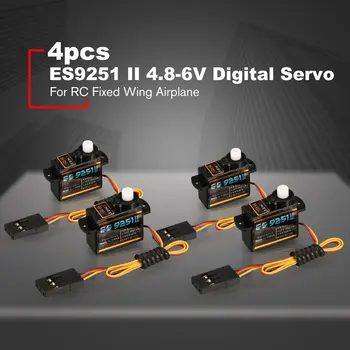 

4pcs EMAX ES9051 ES9251 4.3g/2.5G Digital Servo Plastic Gear 4.8V 0.8kg Torque 0.09 Sec/60' for 3D F3P RC Airplane Toys Part