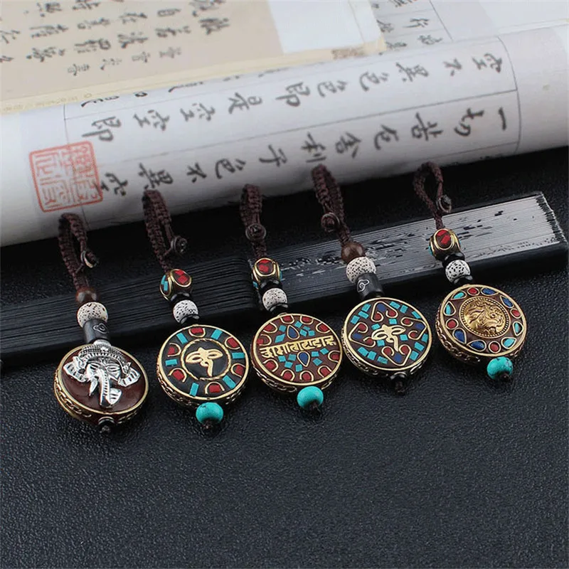 Antique-Bronze-Key-Chains-Key-Rings-Vintage-Elephant-OHM-OM-AUM-Buddha-Pendant-Keychain-Car-Key (5)