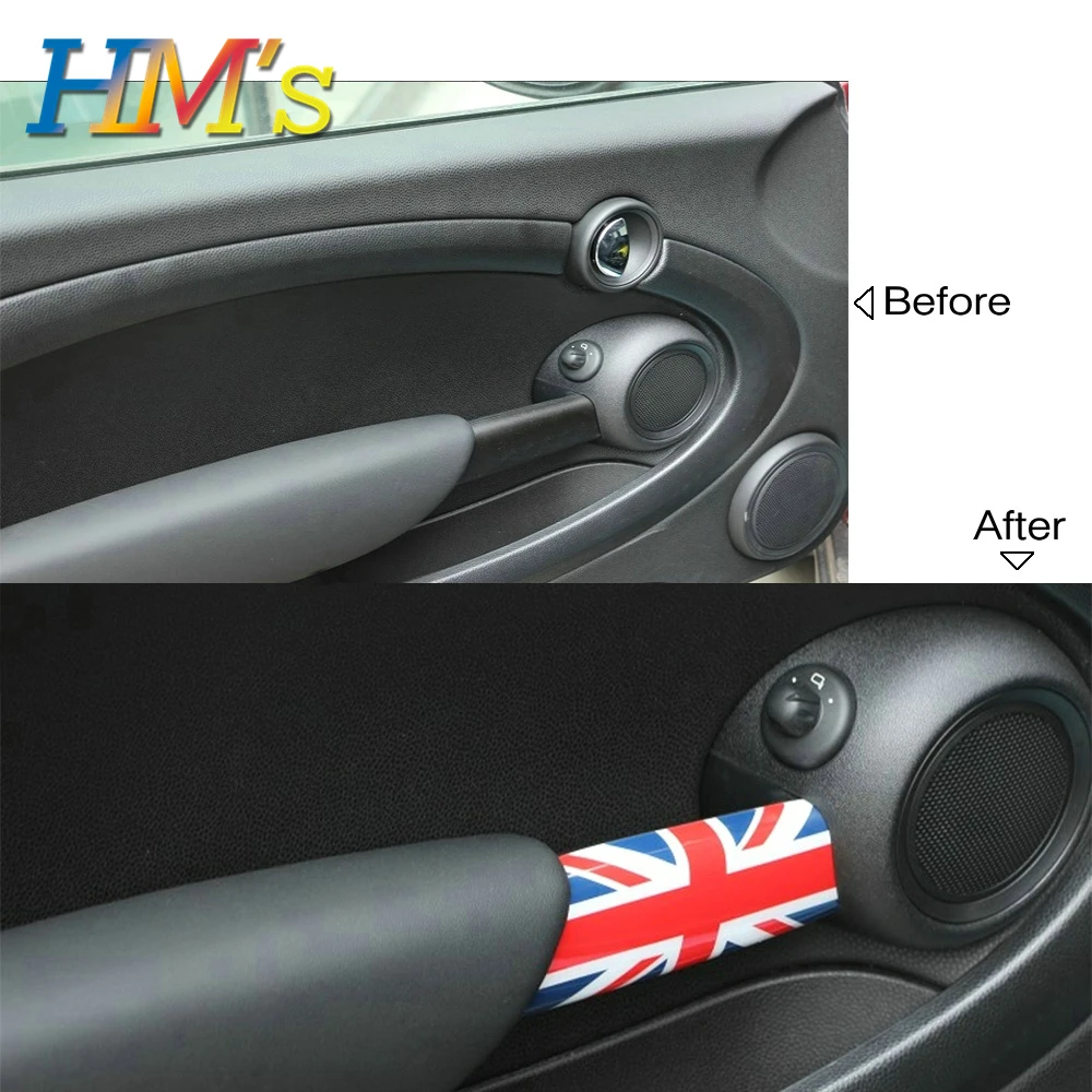 Для MINI Cooper R55 R56 R57 R58 интерьерная дверь наклейки на ручку для Clubman аксессуары