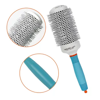 

High Temperature Resistant Round Comb Nylon Bristle Curly Hair Styling Brush Hairbrush Tool for Barber Hair Salons Home 27x6cm