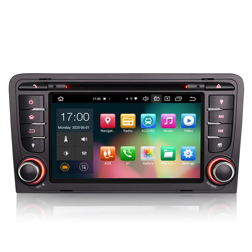 Автомобильный мультимедийный DVD-плеер 7 дюймов Android 10 0 с GPS радио для Audi A3 2003-2012 и S3