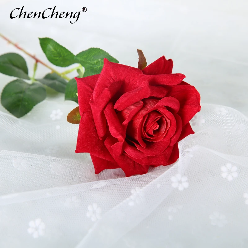 Искусственные розы CHENCHENG 48 см искусственные сушеные шелковые цветы растения для