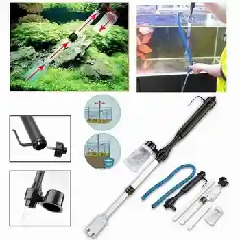 

Aquarium Vacuum Cleaner Remover Sand Gravel Fish Tank Water Filter Battery Syphon Operated Electric Pump Cleaner Cleaning Tool