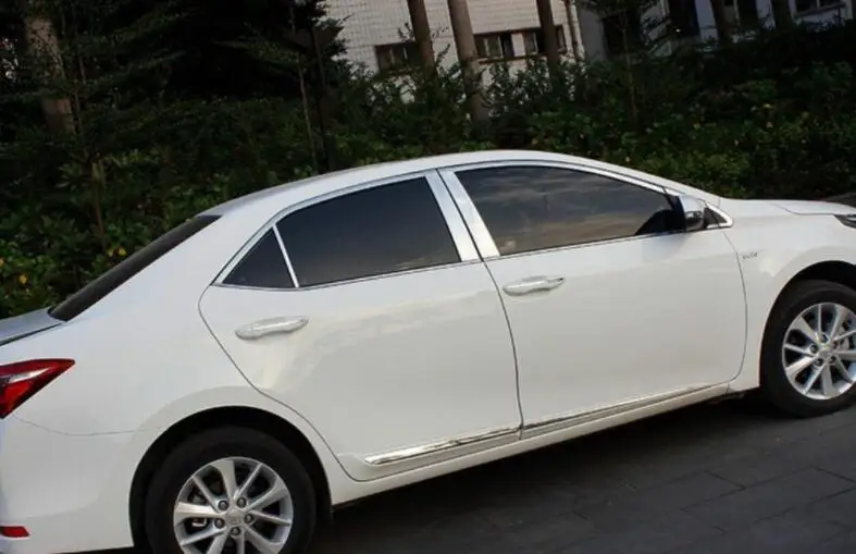 2007-2013 для Toyota Corolla 4dr Высококачественная накладка на окна автомобиля из нержавеющей стали(20шт), автомобильные Чехлы/kju