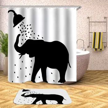 

35 Women Shadow Shower Curtain Silhouette Print Waterproof Bath Curtains for Bathroom Bathtub Bathing Cover Large Wide 12pcs