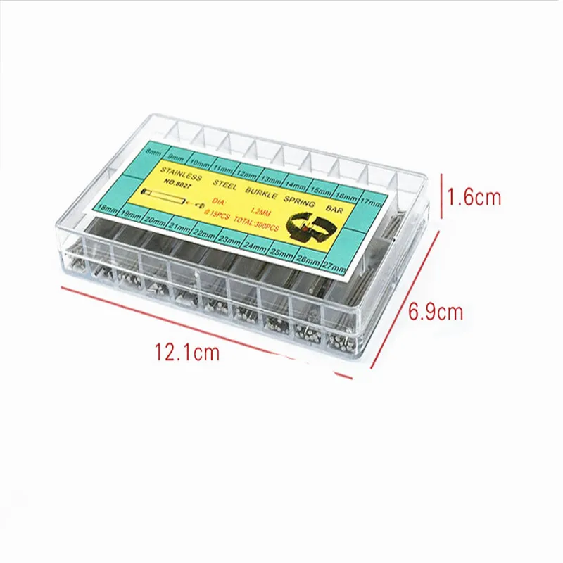 Wholesale 1 Set  Watch Repair Tools & Kits Spring Bar 8MM~27MM Watch Parts Stainless Steel Diameter 1.2MM Tight Nailing
