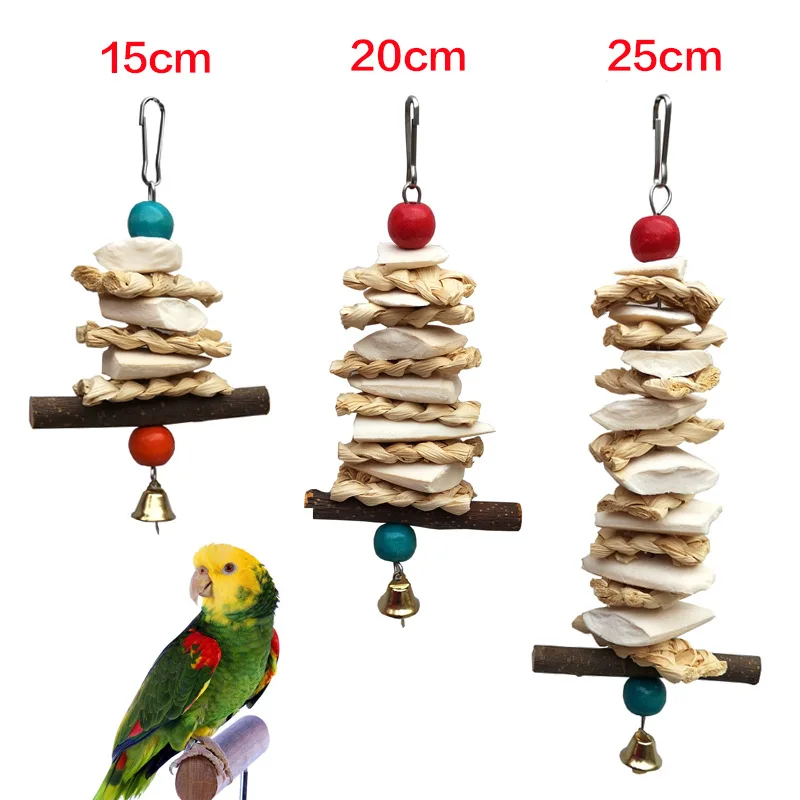 Liquidación Jibión-juguetes de aves para loros, periquito y Sepia para mascotas, jaula de cacatúa, suministros de decoración, juguetes para loros QMrXe1rXpox