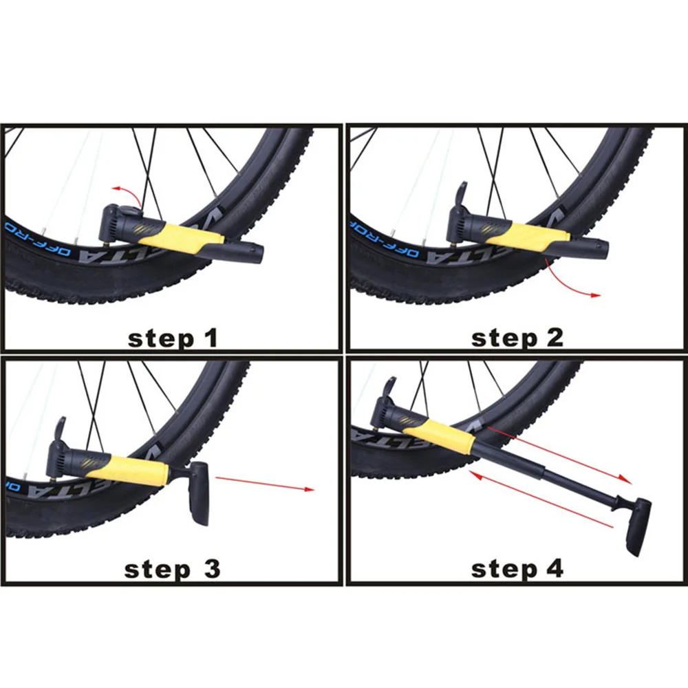 Bicycle Mini Pump Cycling High Pressure MTB Road Bike Inflator Black Bike Tyre Pump Ultra Light Portable Air Pumps BC0061 (1)