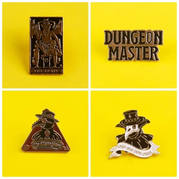 

Punk Pin Metal Badges For Clothes Doctor Schnabel Icon On The Backpack Set Snake Dungeon Master Enamel Pin Jewelry Gift Brooche