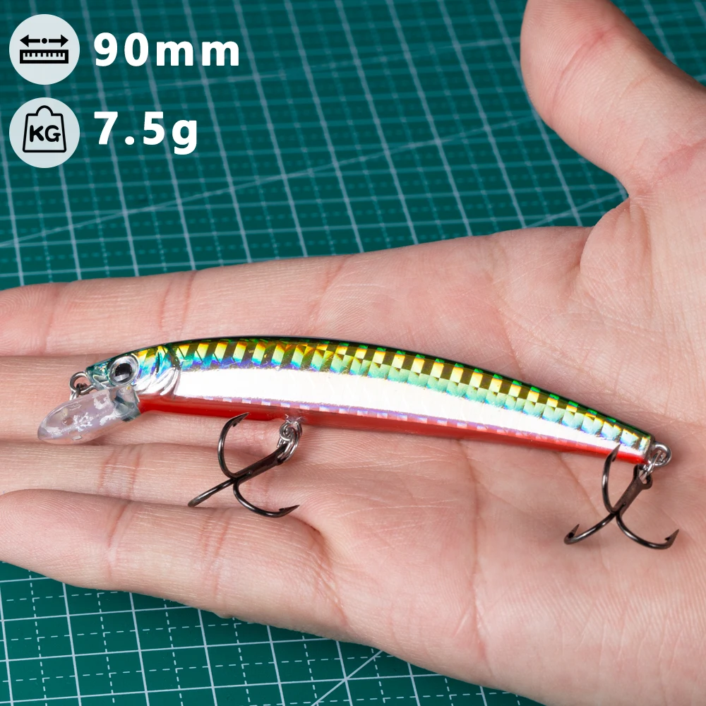 Hunt house Cristal Minnow 3d MAGNUM fishing lure floating fishing bait small hard baits