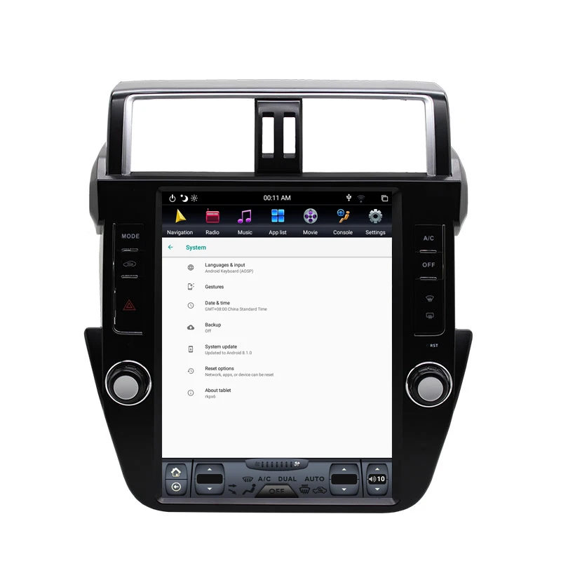 Android 9,0 Tesla вертикальный экран автомобиля нет dvd-плеер gps навигация для TOYOTA LAND CRUISER prado 2010-2013 аудио плеер