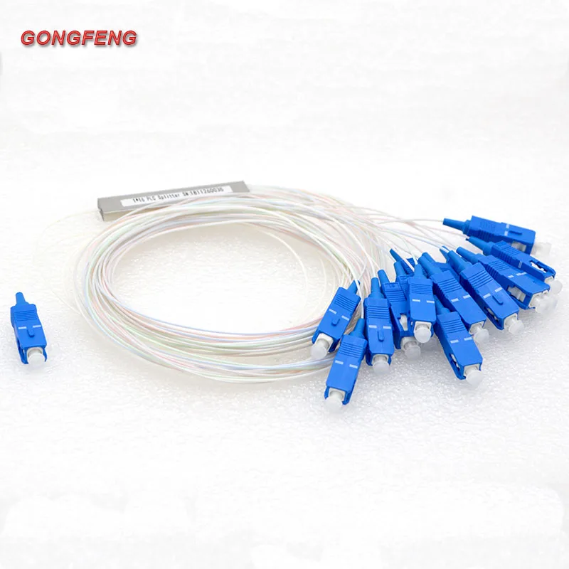 10pcs New PLC SC/UPC 1:16 Mini Optical Fiber Splitter Single Mode Differential Splitter Free Shipping Special Wholesale