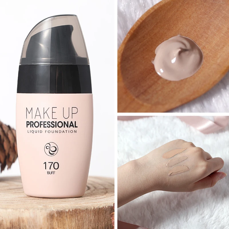 Professional Full Coverage Liquid Foundation Face Base Makeup Natural Color Concealer Whitening Lasting Primer | Красота и здоровье