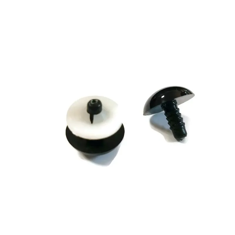 Safety Black Amigurumi Eyes For Doll With Plastic Washers 14mm/15mm/16mm/18mm/20mm/22mm/24mm 6