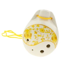 Изысканный 6 отверстий керамический альт C окарина инструмент коллекционный сувенир