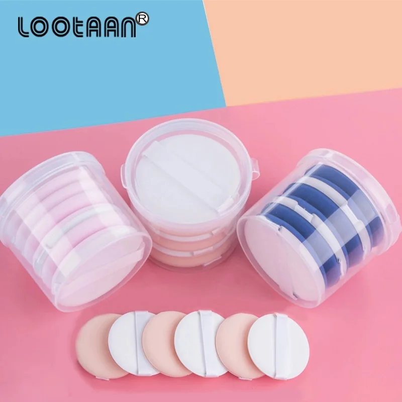 

Lootaan 6Pcs/Set Makeup Air Cushion Sponge Puff Round Shaped Dry Wet Dual Use Liquid Foundation BB/CC Cream Makeup puffs