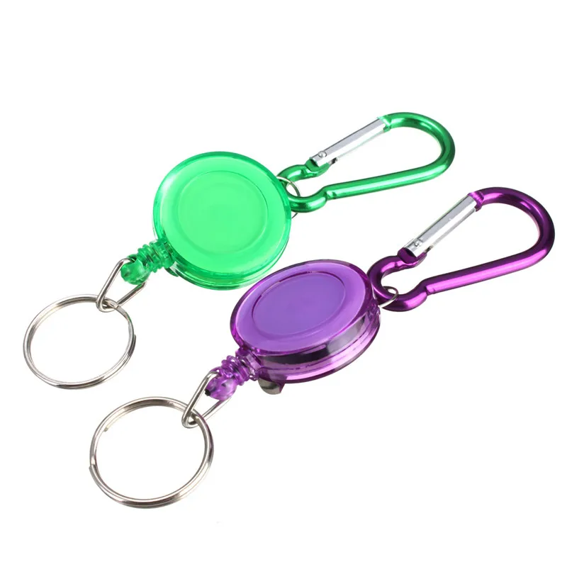 Carabiner Badge Reel Retractable Pull Key Ring Type Pass ID Work Card Clip Name Badge Lanyard Staff Tag Buckle for Keys Nurse retractable badge reel,badge holder,badge holder keychain,retractable id tag,retractable id lanyard,retractable key ring