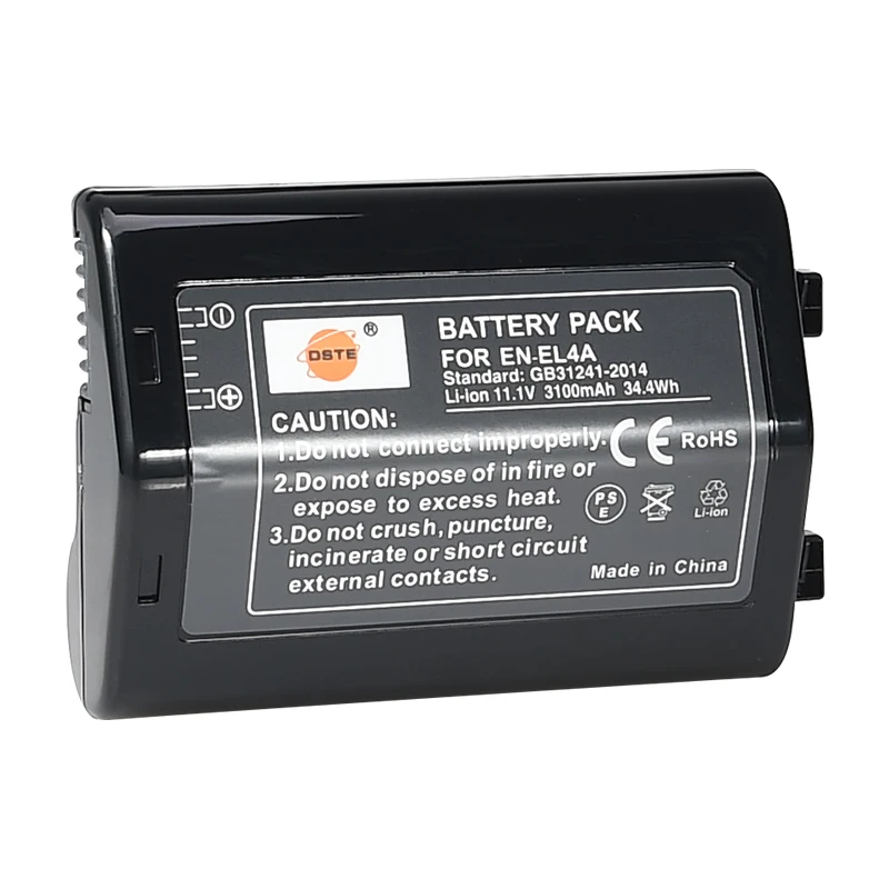 3 шт. 3100 мАч 11,1 V DSTE EN-EL4A EN-EL4a ENEL4 Перезаряжаемые Батарея для Nikon D3S D2H D2Hs D3 D2Xs D2X D300 F6 D2Z D3X F6 сцепление