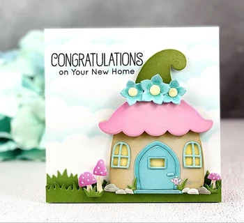 

New Mushroom house decoration metal Cutting Dies Stencils DIY Scrapbooking Paper/photo Cards Embossing Dies