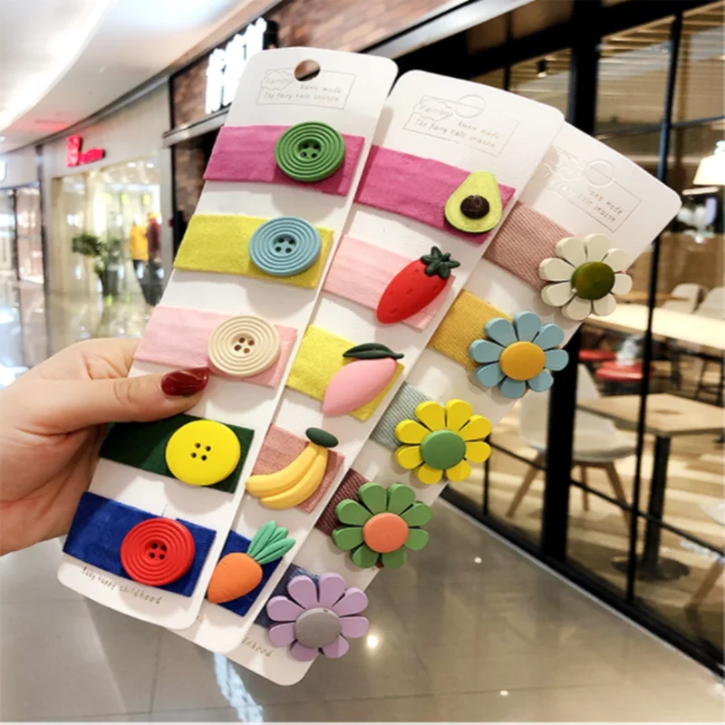 

2020 Spring And Summer Children's Hair Clip Set Korean Fruit Plant BB Clip Hair Accessories