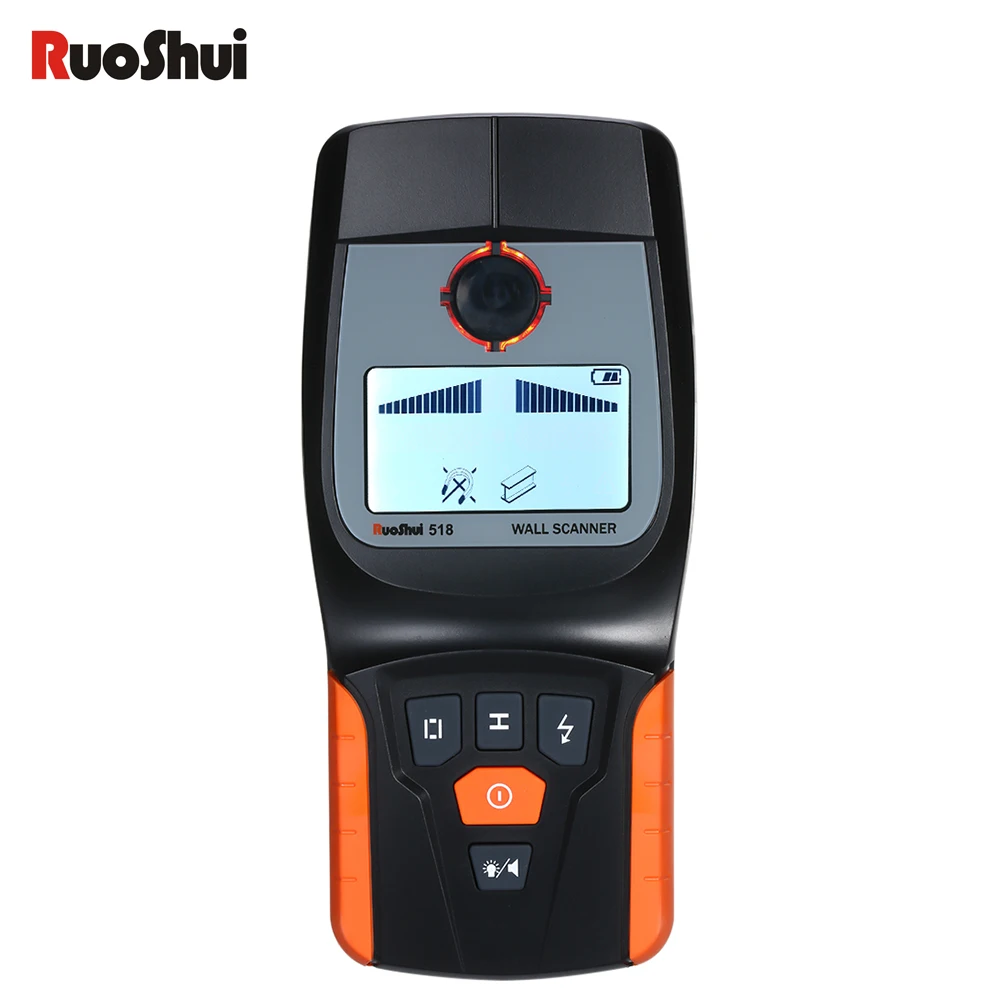 RuoShui518 RuoShui 518 настенный металлический детектор найти металл, дерево, штифты Многофункциональный AC кабель живой провод сканер Предупреждение детектор золота - Цвет: RuoShui518