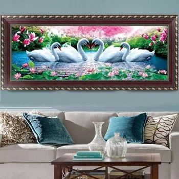 

YGS-41 DIY 5D Swan Eternal Love square Diamond Painting Cross Stitch Kits Soulmate Diamond Mosaic Home Decor Diamonds Embroidery