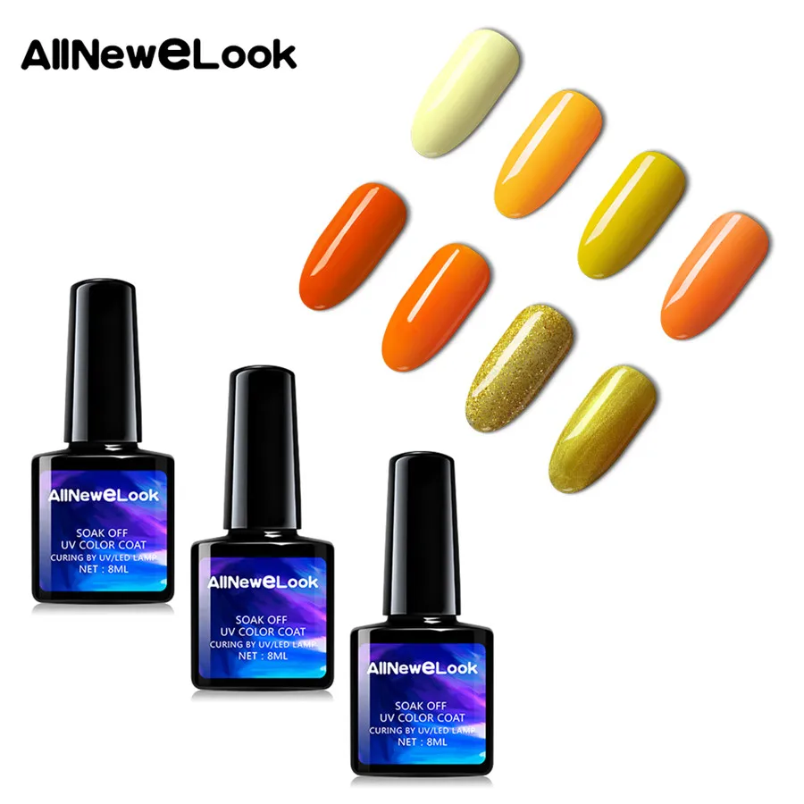 

AllNeweLook Bright Colors UV LED Nail Varnish For Manicure Gel Lacquer Semi Permanent Gel Paint Nail Art DIY Design Tools