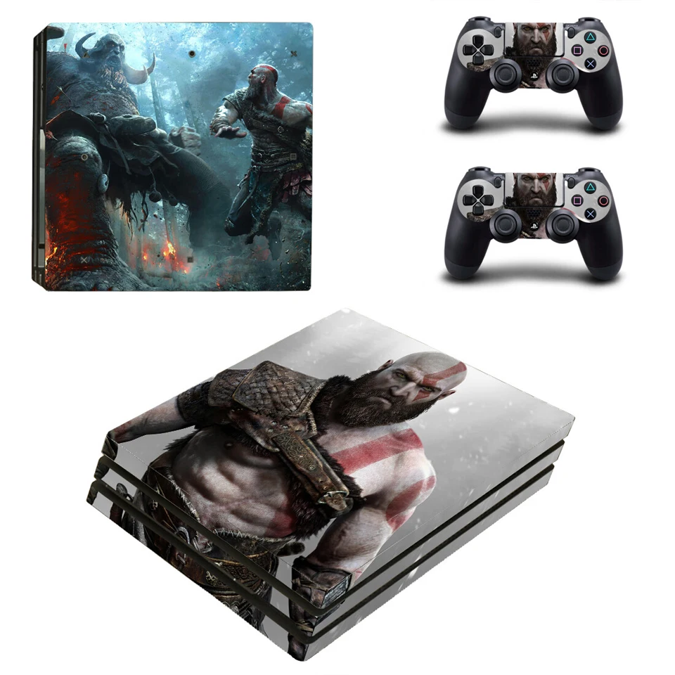 PS4 Pro Набор стикеров для Playstation 4 Pro консоль виниловая наклейка s для Dualshock 4 контроллеров-God of War - Цвет: YSP4P-3664
