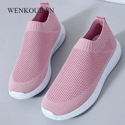 Summer Women Sneakers Fashion Socks Shoes Casual White Sneakers knitted Vulcanized Shoes LadiesTrainers Tenis Feminino 2021