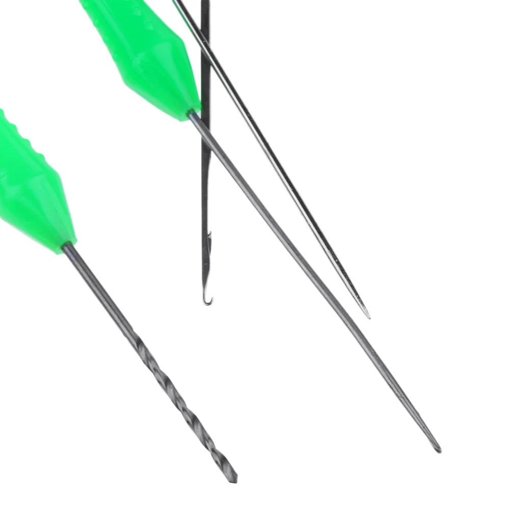 4Pcs 4 in 1 Baiting Needle Tool Set Drill Hooks Stringer Splicing Kit Drill Needle Carp Fishing Accessories