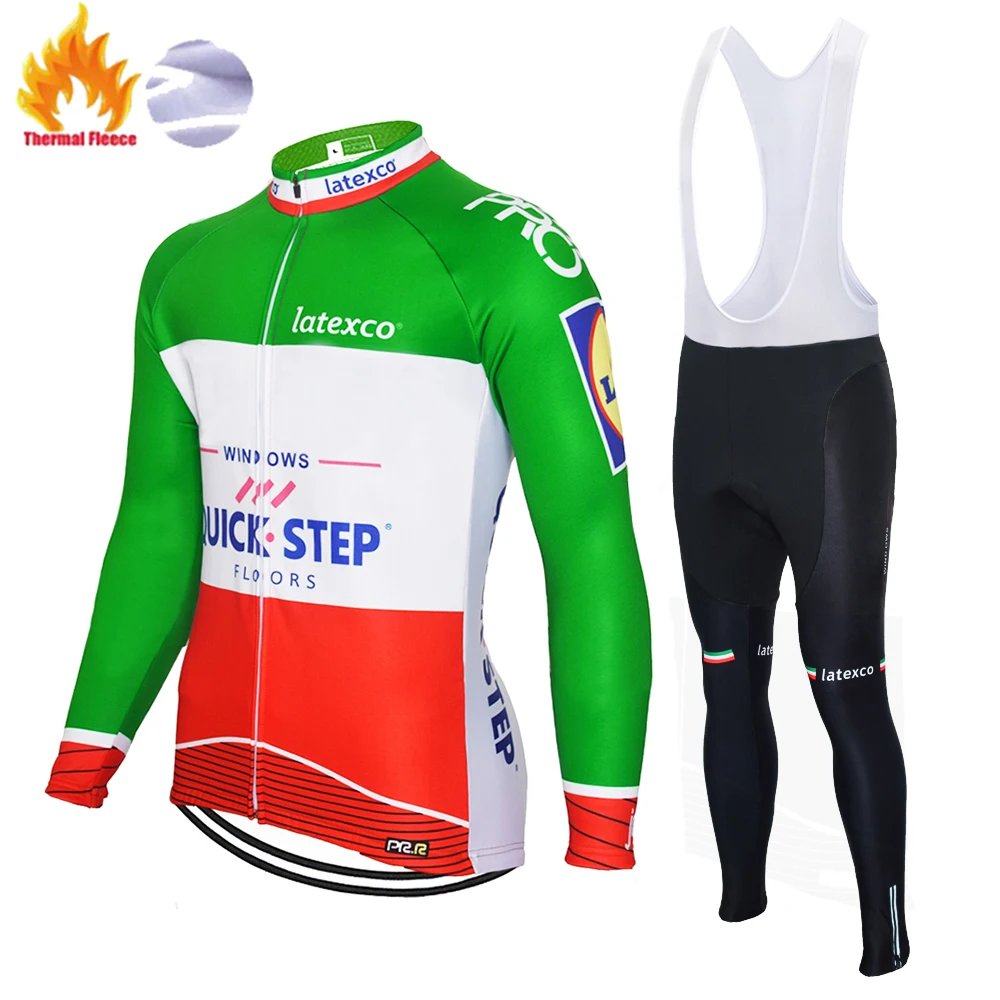 fleece set 4 uniforme ciclismo hombre Pro Team быстрый шаг с длинным рукавом Велоспорт Джерси 9D гелевая подкладка нагрудник набор велосипед roupa мужской велоспорт - Цвет: fleece set 4
