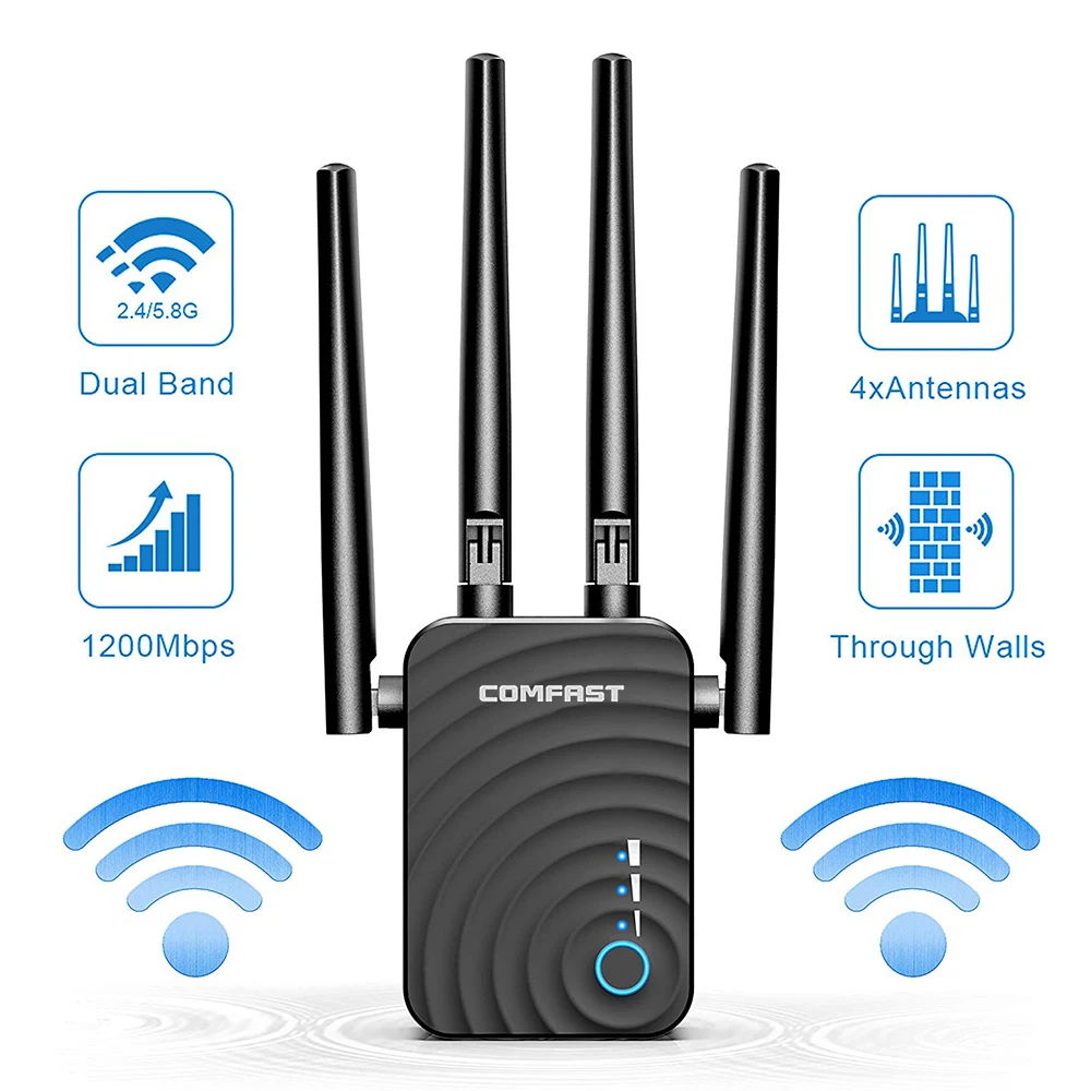 Comfast WR754AC wi-fi мост диапазона высокая скорость 1200 мбит/с 2 4 + 5 ггц двухдиапазонный