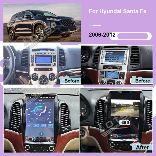 128g Tesla Screen Android 10 Player For Hyundai Santa Fe 2006 2007 2008  2009 2010 2011 2012 Gps Navi Auto Stereo Radio Head Unit - Car Multimedia  Player - AliExpress