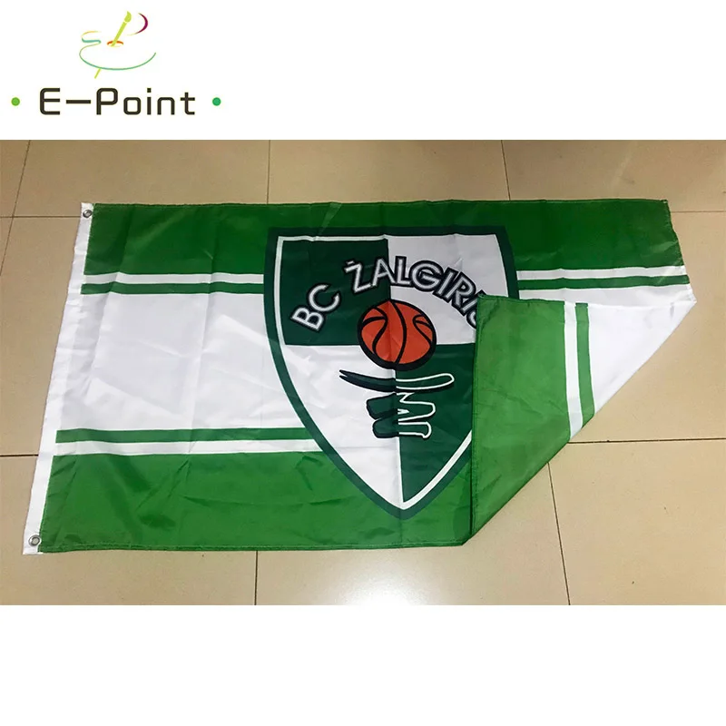 Литовский флаг BC Zalgiris 3 фута* 5 футов(90*150 см) размер рождественские украшения для домашнего флага баннер подарки