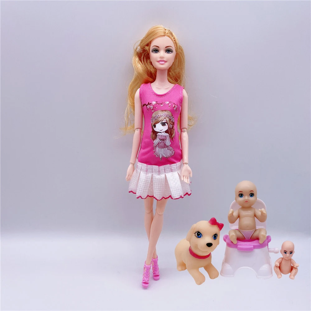 Muñeca Embarazada Con Bebé Y Articulaciones Móviles – Juguete De Rol De 30 Cm En ABS Seguro Para Niños