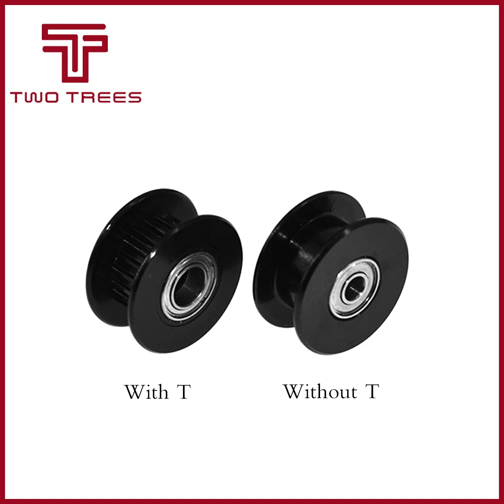 1PC Black GT2 Idler Pulley gear For 3D Printer Parts Aluminum 20 Teeth 16 Teeth 2GT Timing Pulley Bore 3mm 5mm Width Wheel 1 (5)