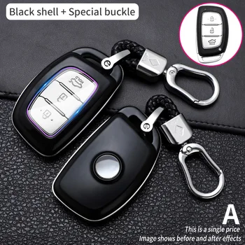 Carbon Fiber Car Smart Key Cover Case For Hyundai iX20 i30 i40 ix35 ix25 Tucson Verna Sonata Protect Button Shell Accessories