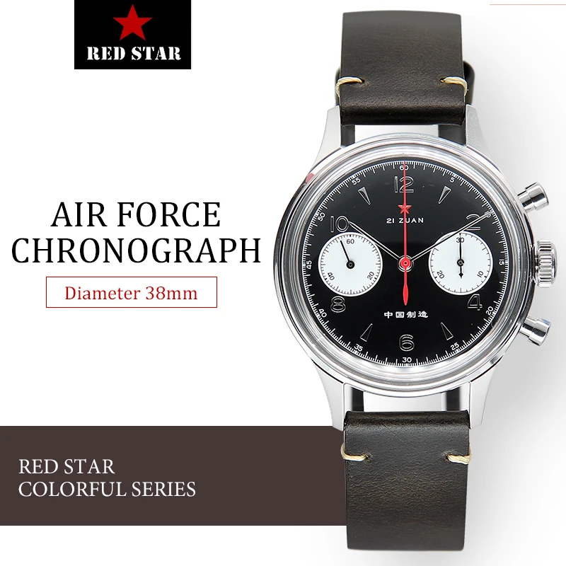 Reloj Mecánico clásico de 38mm para hombre, cronógrafo de piloto,  movimiento a mano, de marca superior, Estrella Roja|Relojes mecánicos| -  AliExpress
