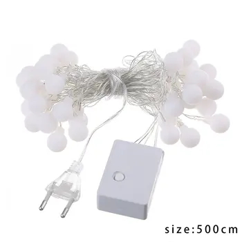 

40 LED frosted white ball Christmas tree holiday home interior light string 220V warm white